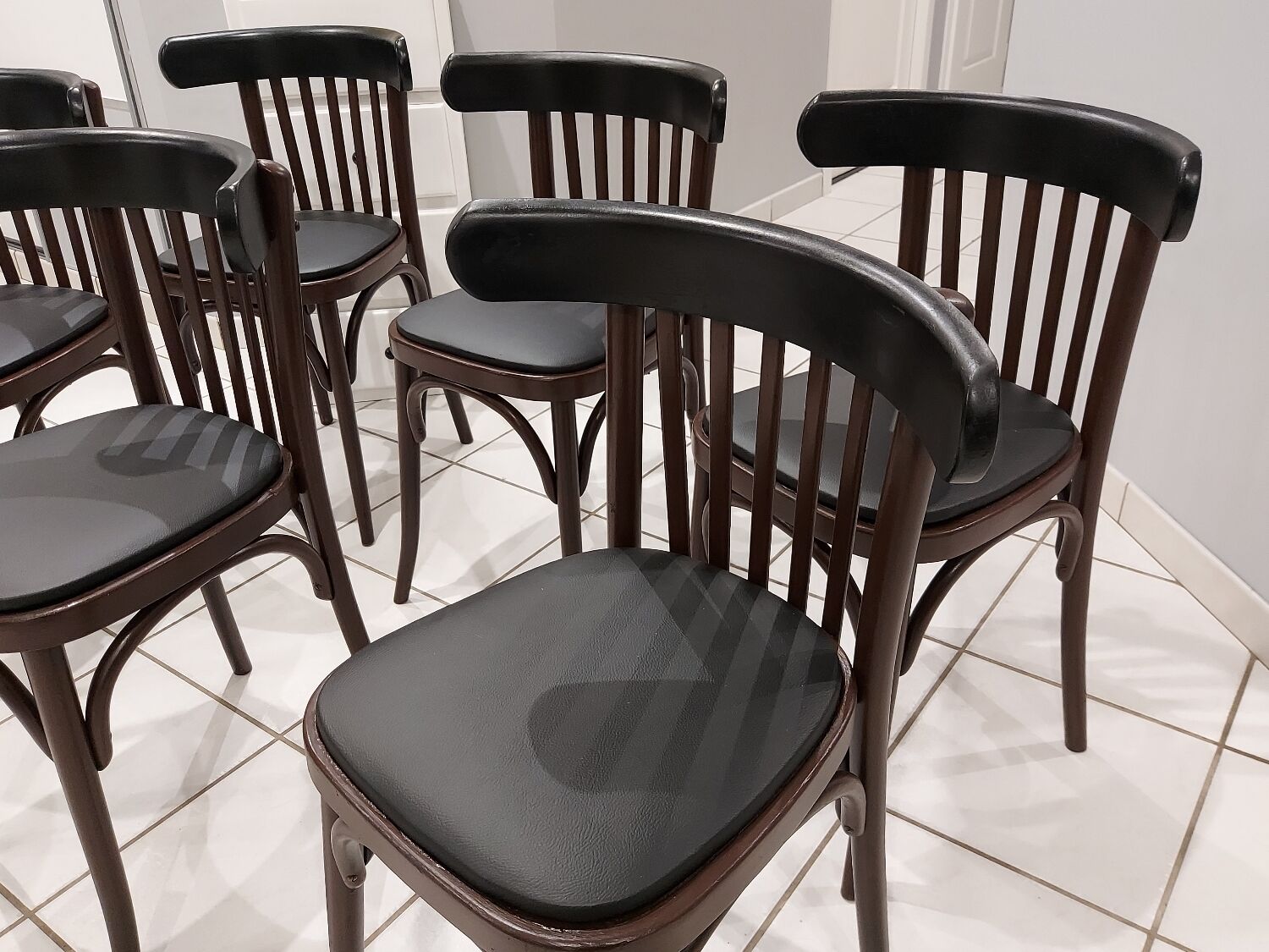 Set of 6 bistro chairs from the 1970s