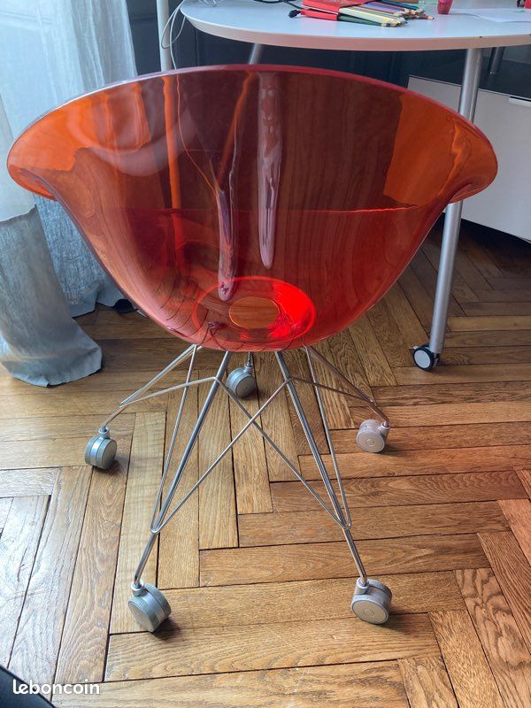 Eros Orange chair by designer Philippe Starck for Kartell
