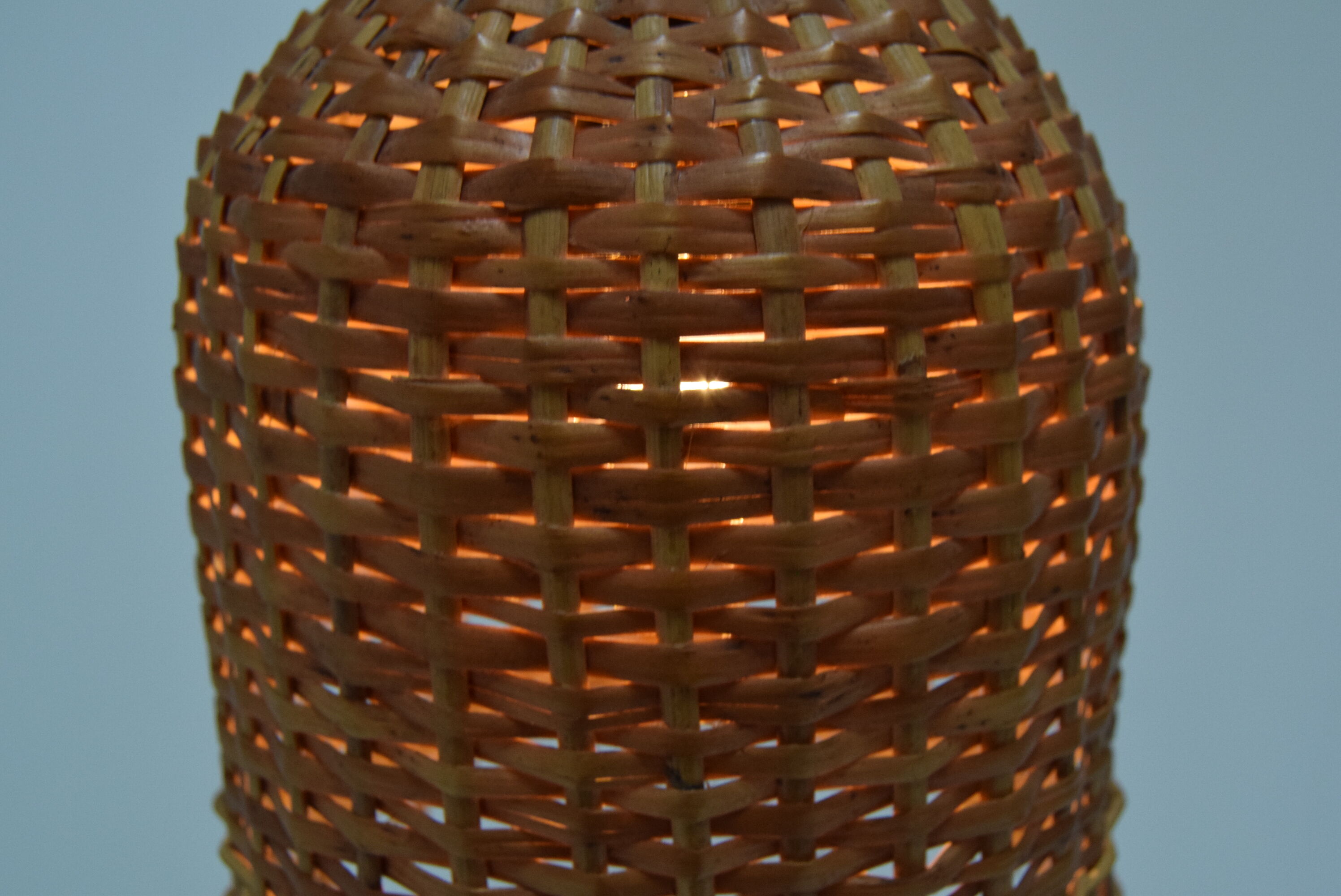 Mid-Century  Wicker Pendant from Uluv, 1960´s