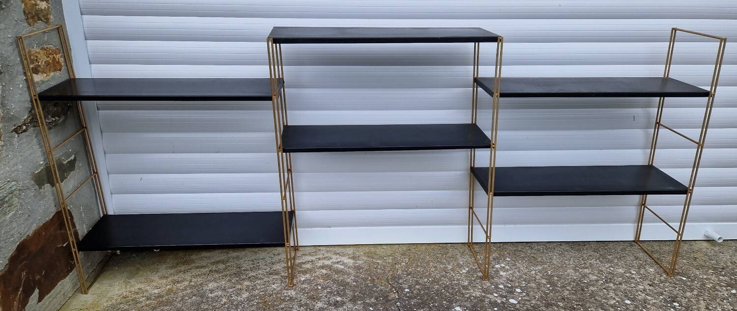 Self shelf for Mofp in gold metal from the 70s