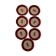 Set of 7 Dior plates