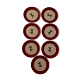 7 assiettes Dior
