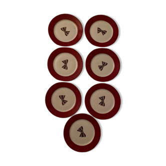 Set of 7 Dior plates