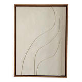 Tableau relief beige