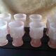 8 Nice pink glasses. Orangeade or cocktails .vintage.