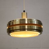 Golden vintage brass lamp: 1970s Scandinavian Mid-Century Modern