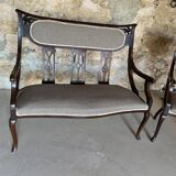 Bench and its two chairs