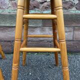 2 vintage Scandinavian bar stools in mountain style
