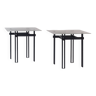 Minimal pair of identical side tables from Belgium, designed and manufactured in the 1980s.