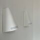Pair of vintage wall lights, matte white metal, Netherlands, 1980s