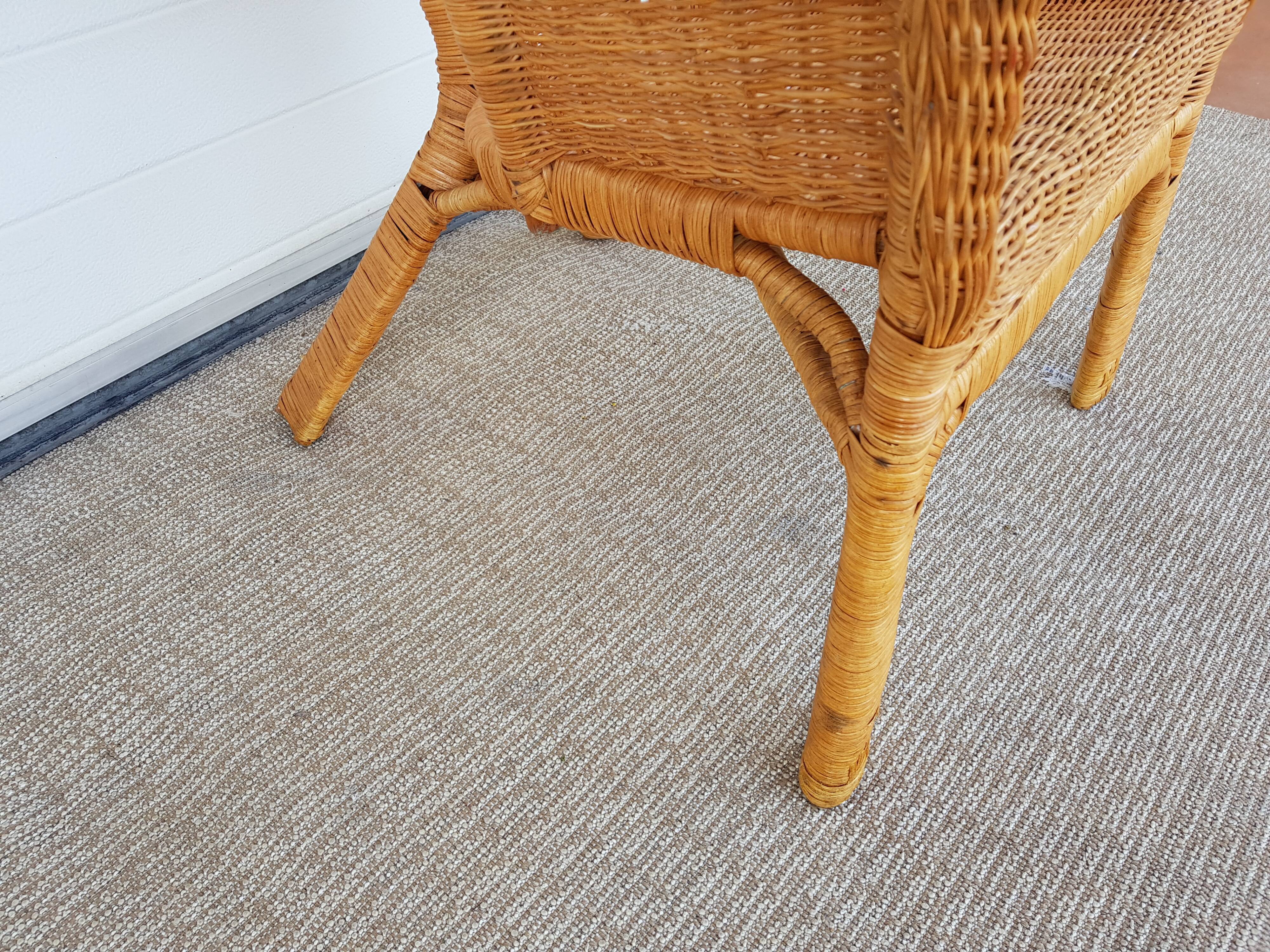 Old 50s 60s chair in Bamboo, Rotin and Vintage Osier