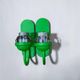 Pair German green wall sconces by Graewe