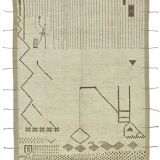 Handwoven Turkish Rustic 277 cm x 370 cm Beige Wool Carpet