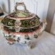 Saucière antique avec couvercle Maçons en porcelaine anglaise Chinoiserie F