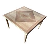 Italian Contemporary Square Natural Walnut Coffee-Table