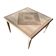 Table basse carrée contemporaine italienne en noyer naturel