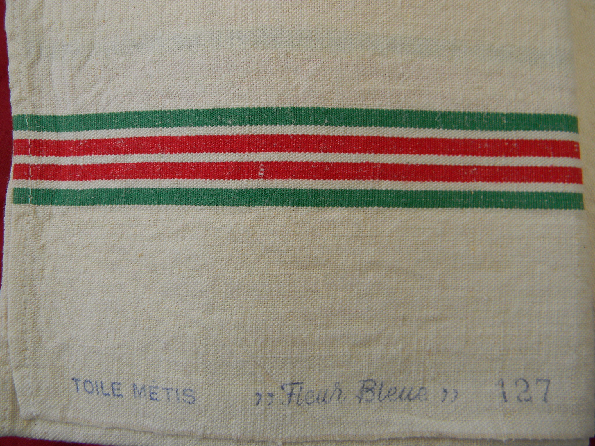 Lot of 12 rags in Métis "Blue Flower"