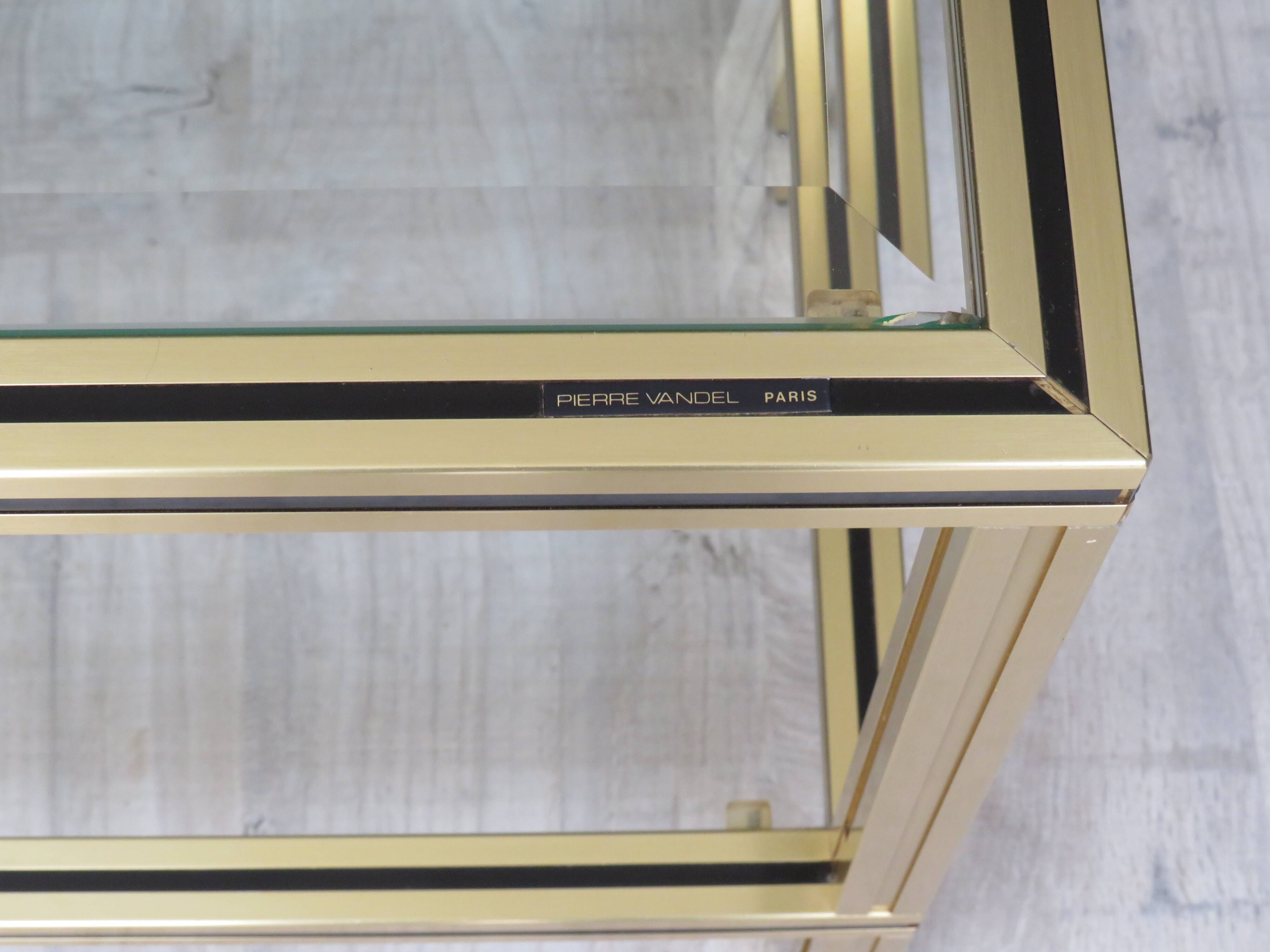 Pierre Vandel Paris brass table