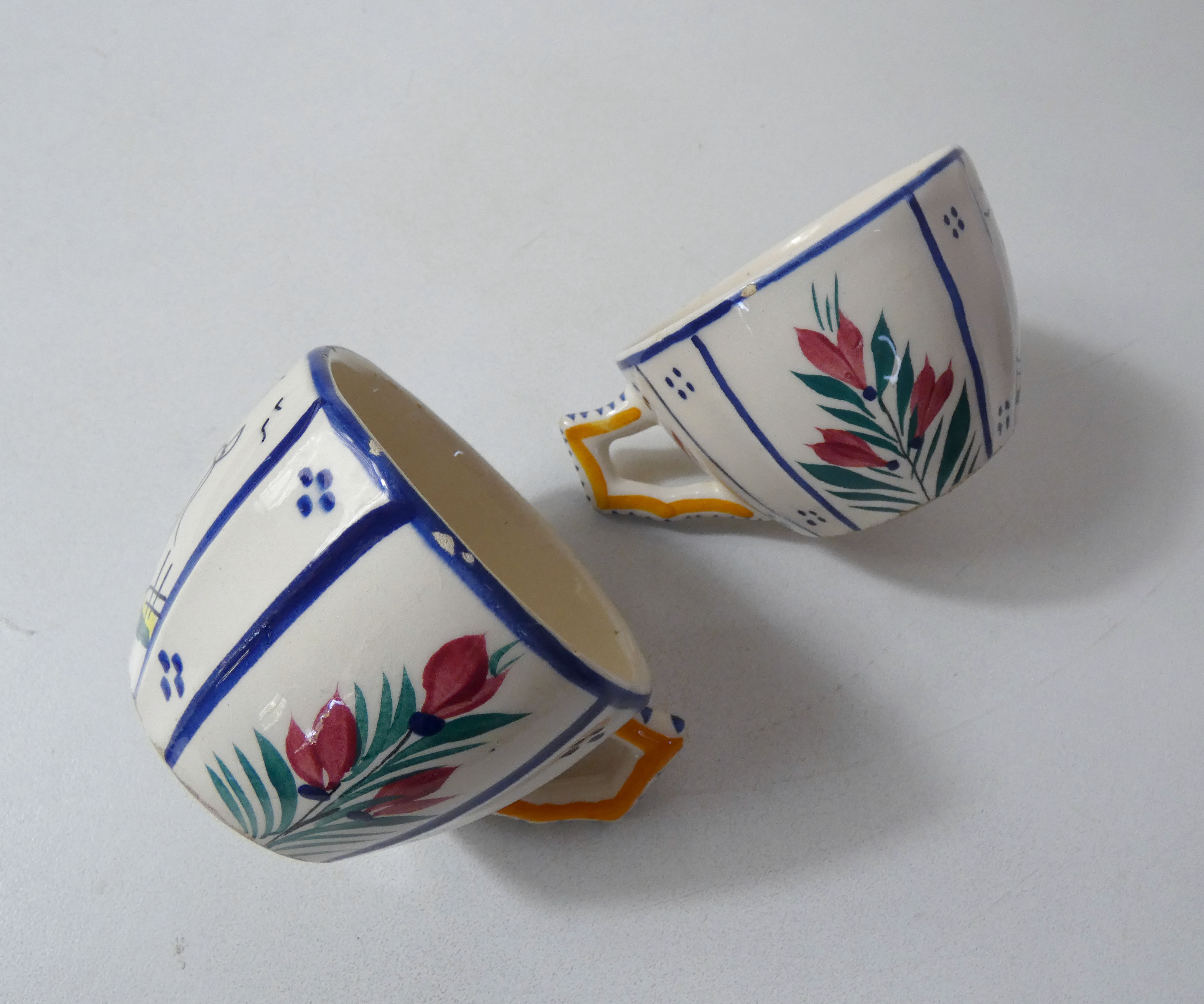 HB Quimper 2 cups and saucers