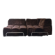 Modular sofa metal and velvet design 1970