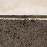 Square coffee table in travertine 1980