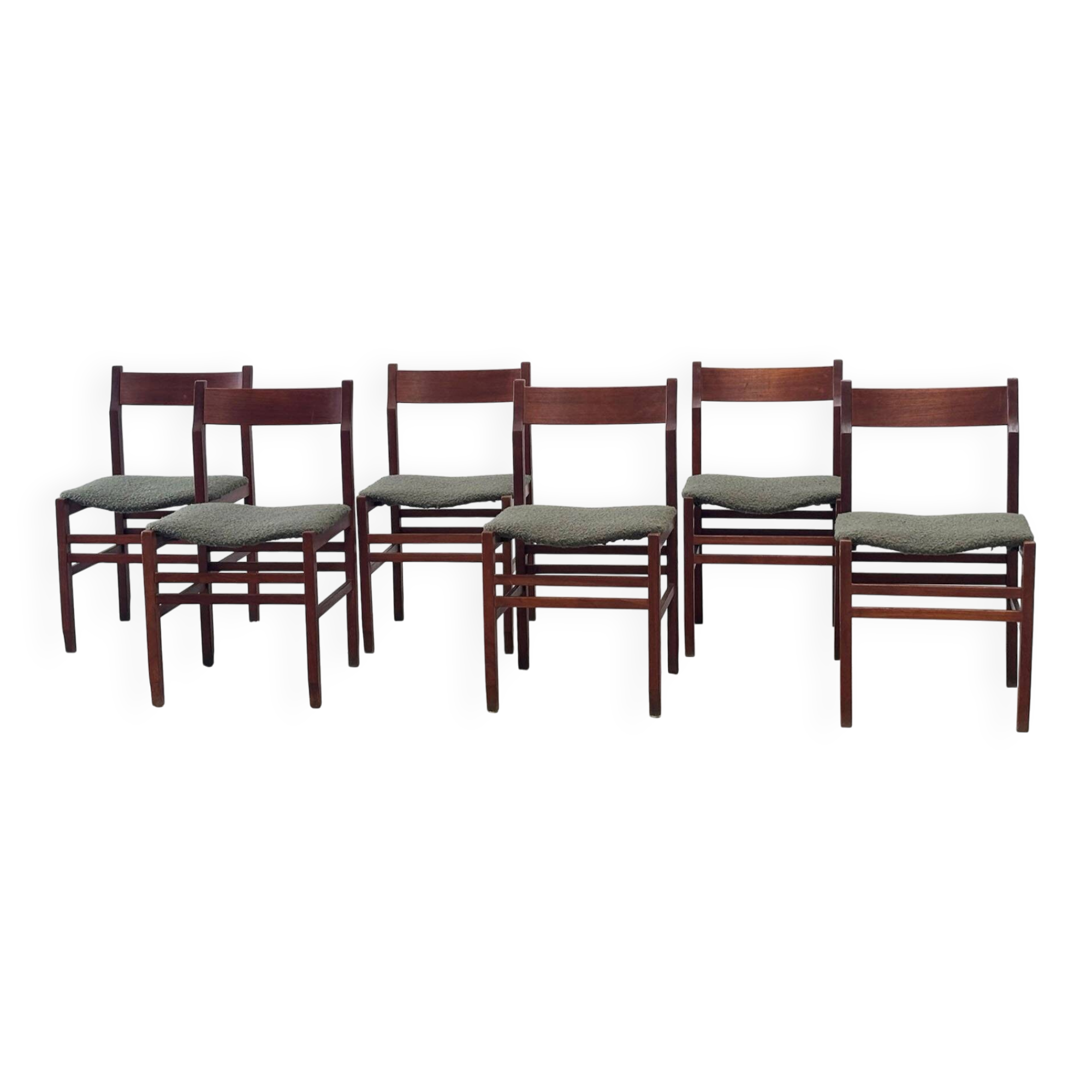 Ensemble de six élégantes chaises de salle à manger italiennes