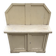 Small vintage yellow bench made of hand-painted wood, low storage from the 1920s.