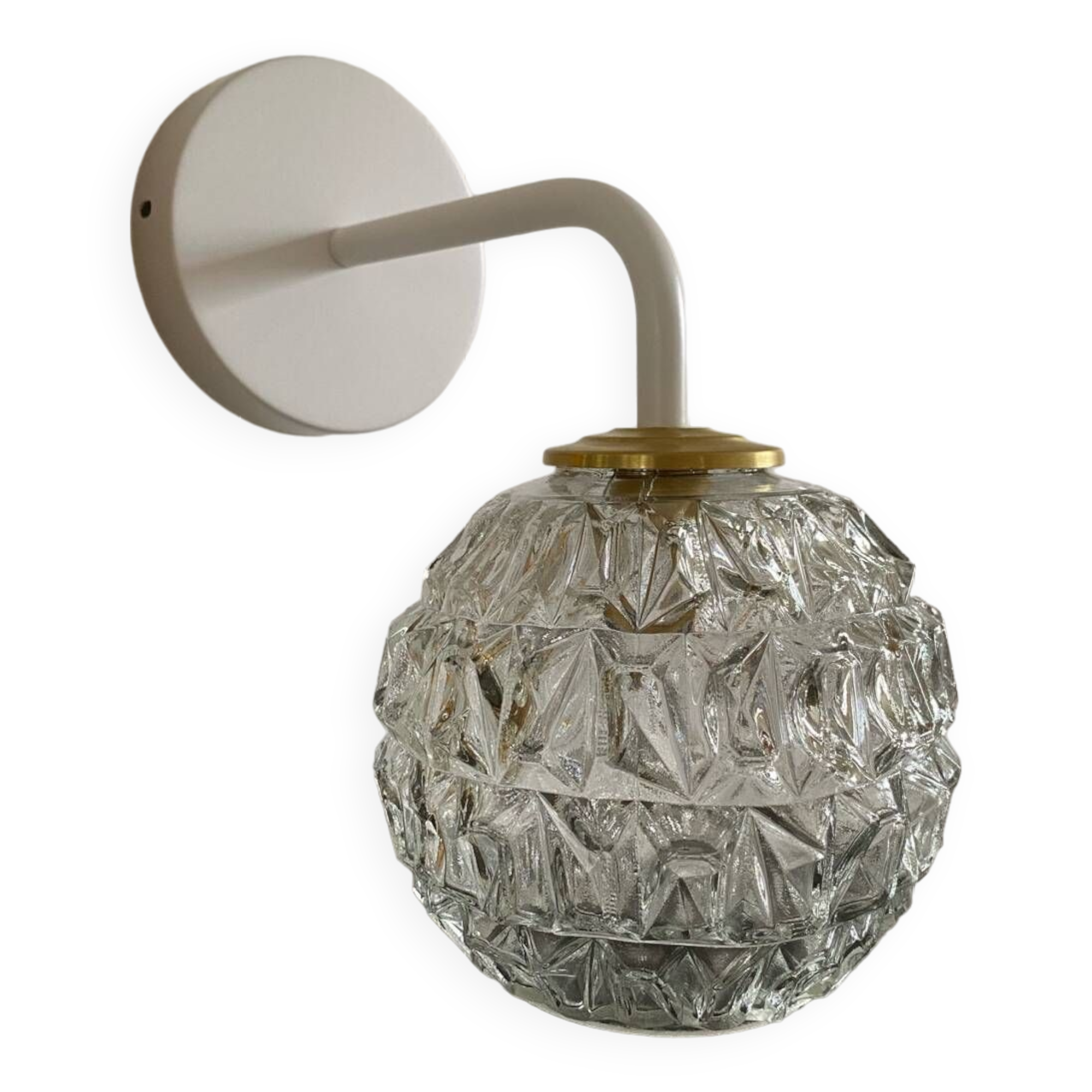 Wall lamp with vintage globe