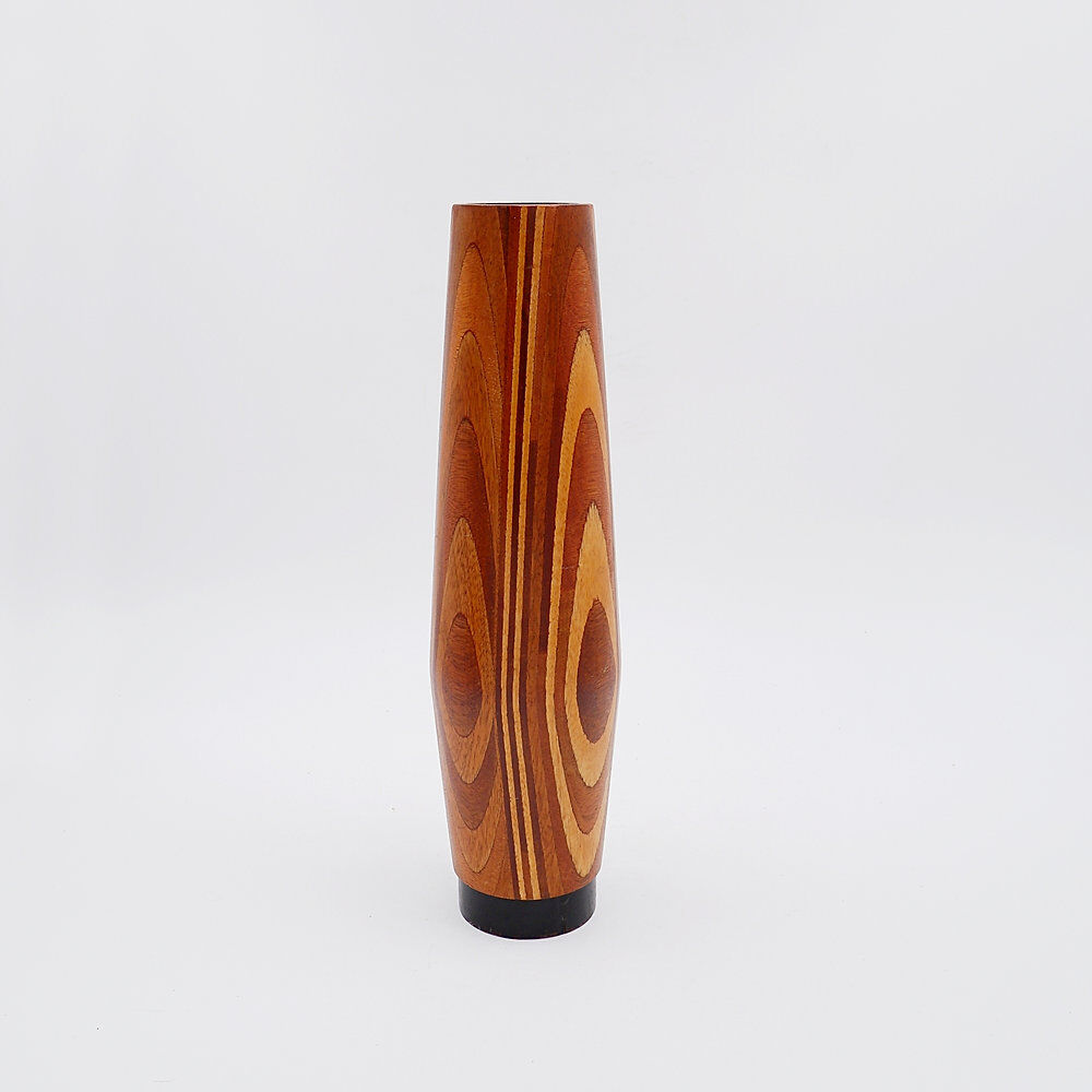 Mid-century Scandinavian wooden vase - 1960s - H:36cm