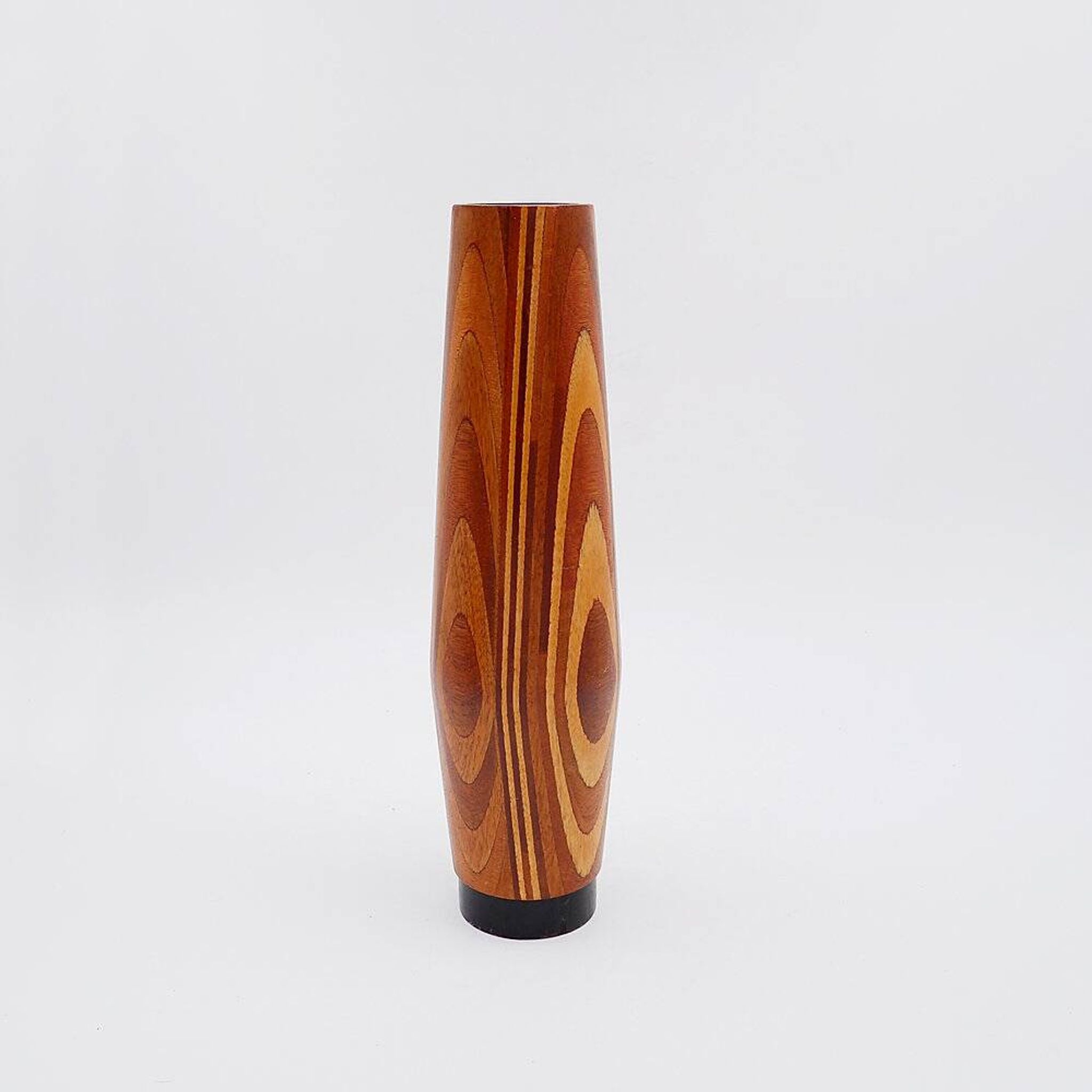 Mid-century Scandinavian wooden vase - 1960s - H:36cm