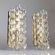 Pair of ÖIA Swedish Glass and Brass Wall Sconces 1960s