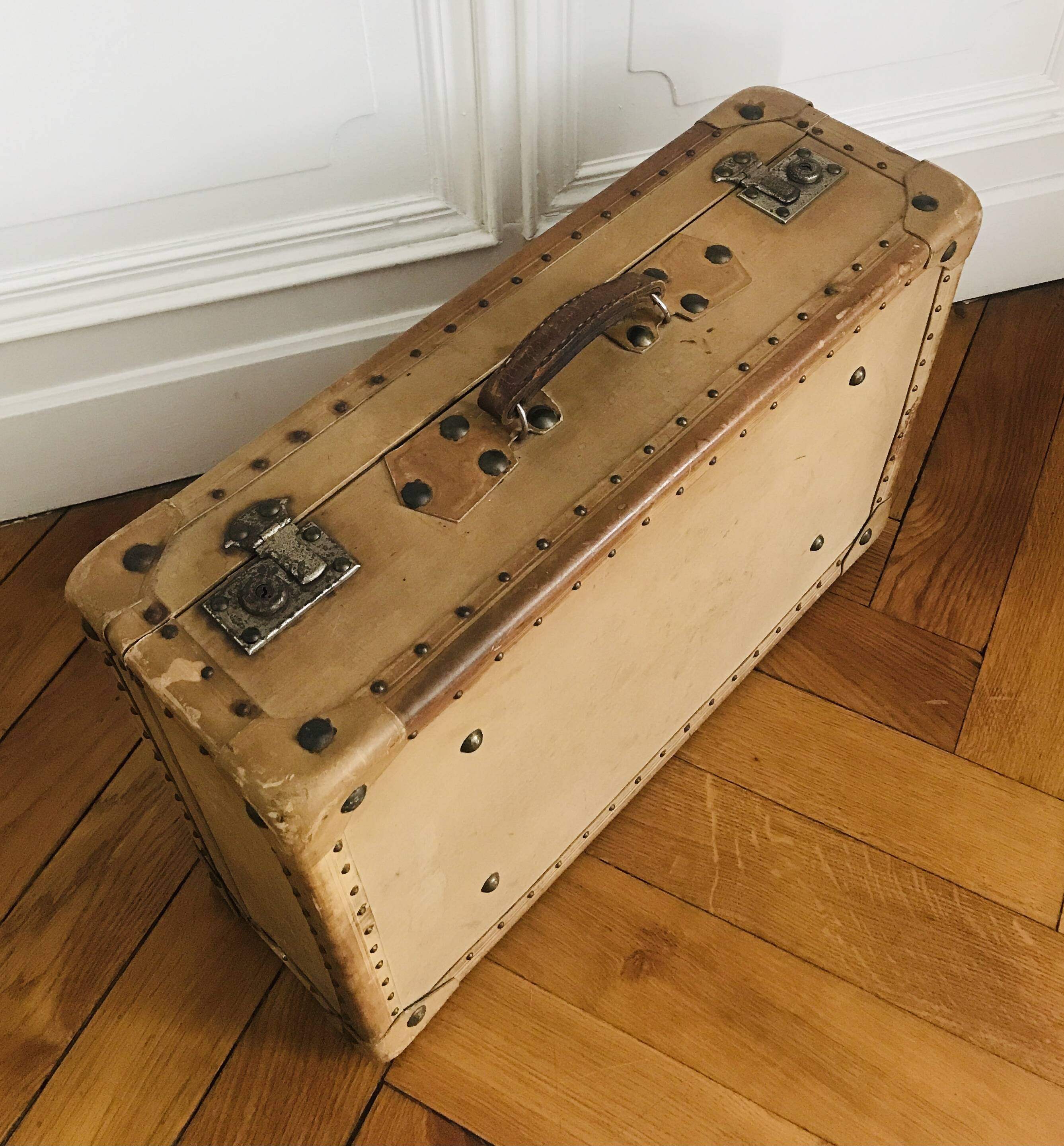 Vintage cardboard suitcase from the 50s
