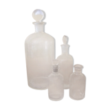Lot de 4 flacons anciens