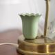 Pair of Vintage 1950s Brass and Glass Table Lamps, Italian Design