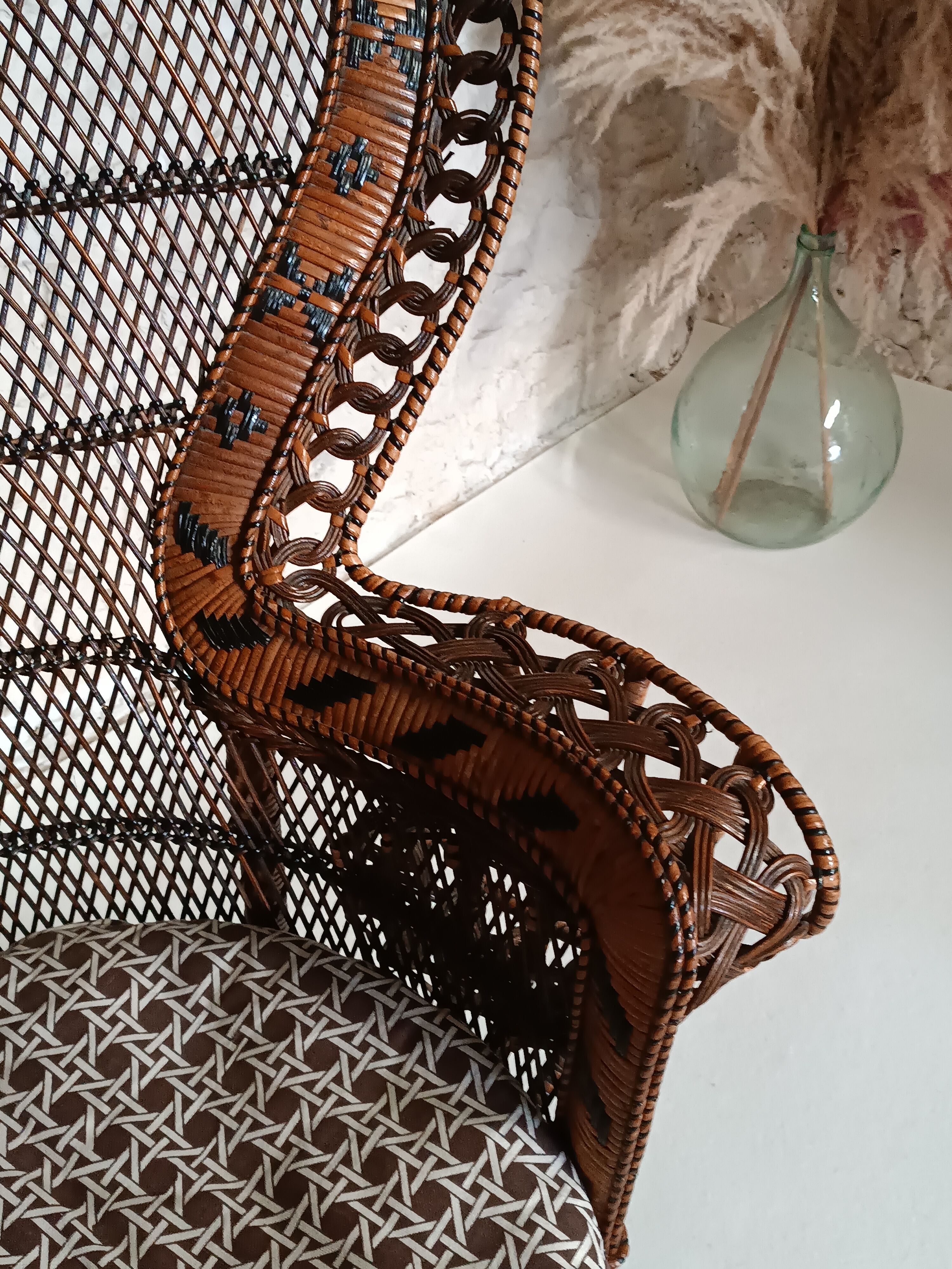 Emmanuelle rattan armchair Kok Maison 1970