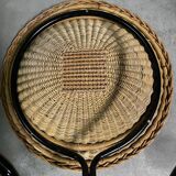 Rattan lounge chair by rohé noordwolde, 1960's