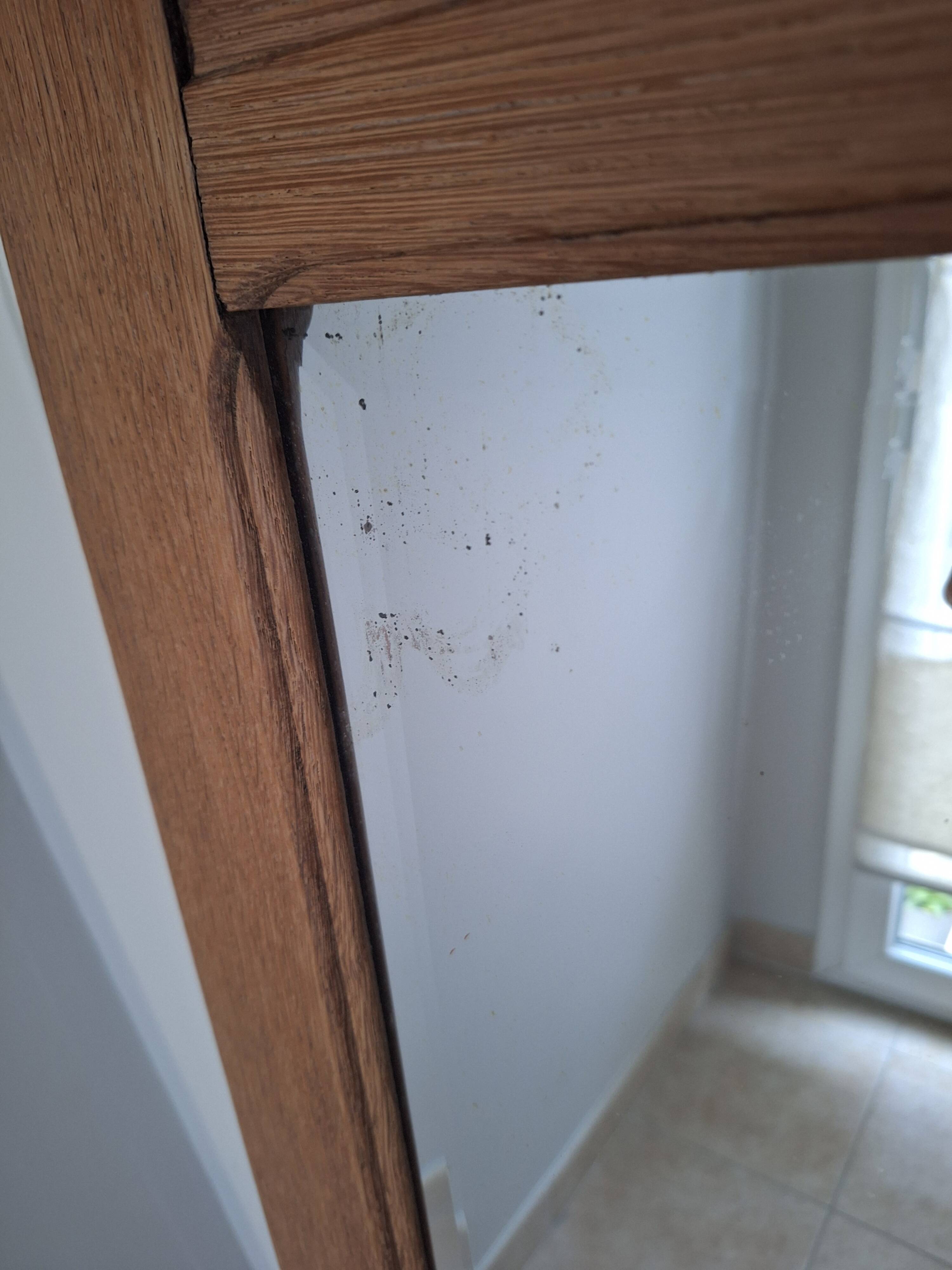 Miroir biseauté ancien bois 130 cm
