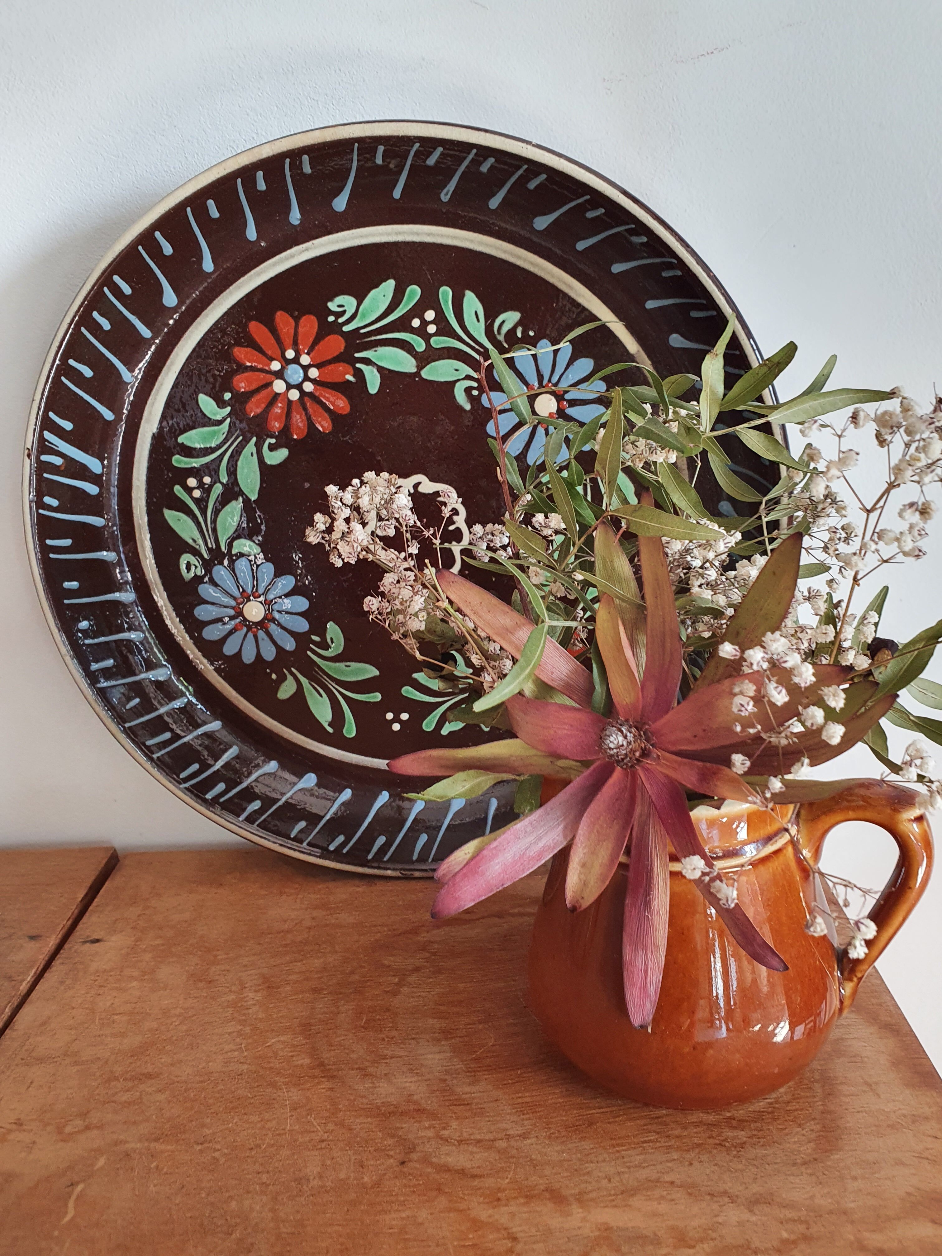 Plateau peint à la main