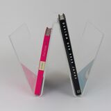 Postmodern Lucite ZigZag magazine rack, Italy, 1980s