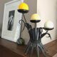 Bougeoir vintage feuillage en fer