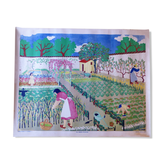 Affiche armand colin n°8 : au jardin potager