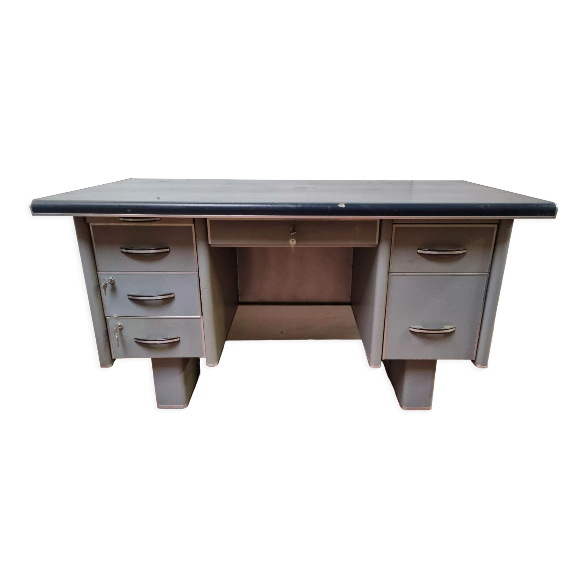 Metal industrial desk