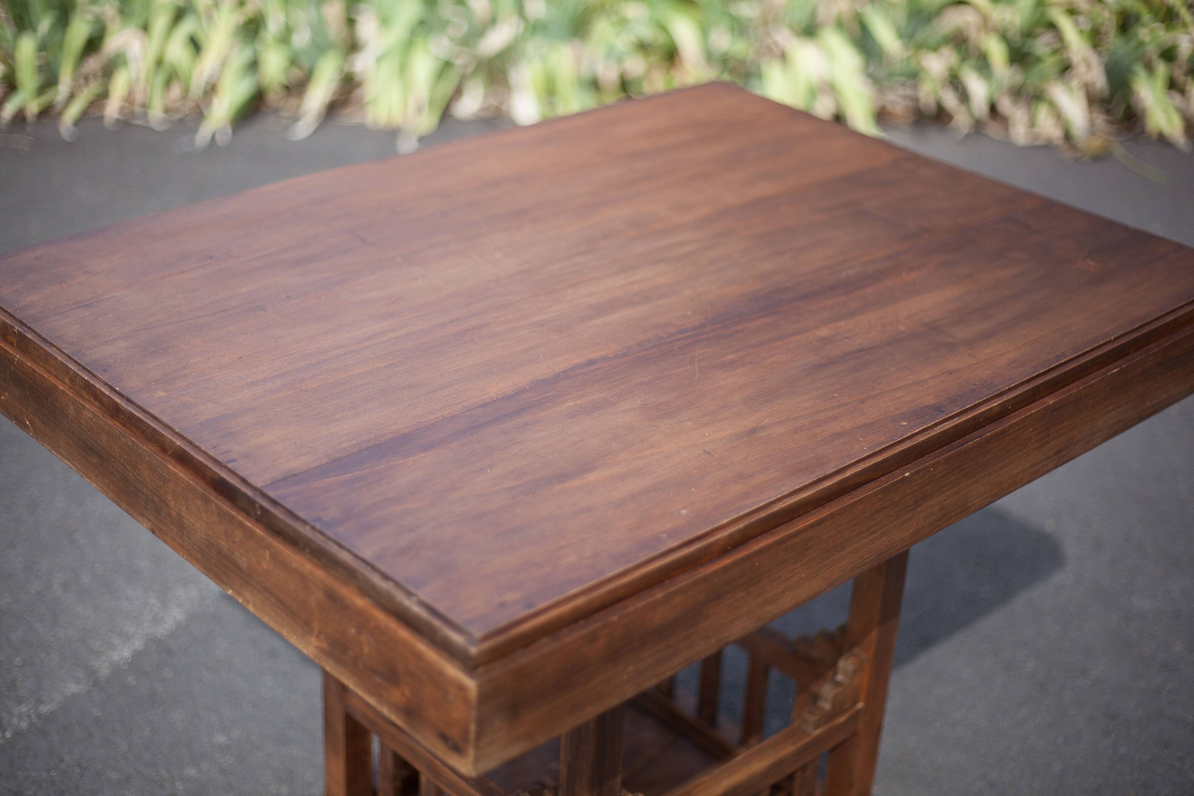 Vintage wooden dining table, wooden table, living room table, interior decor