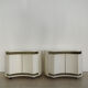 Simon Gavina Italian white lacquered wood  nigthstands, 1970s