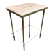 Guéridon table d’appoint métal doré et marbre