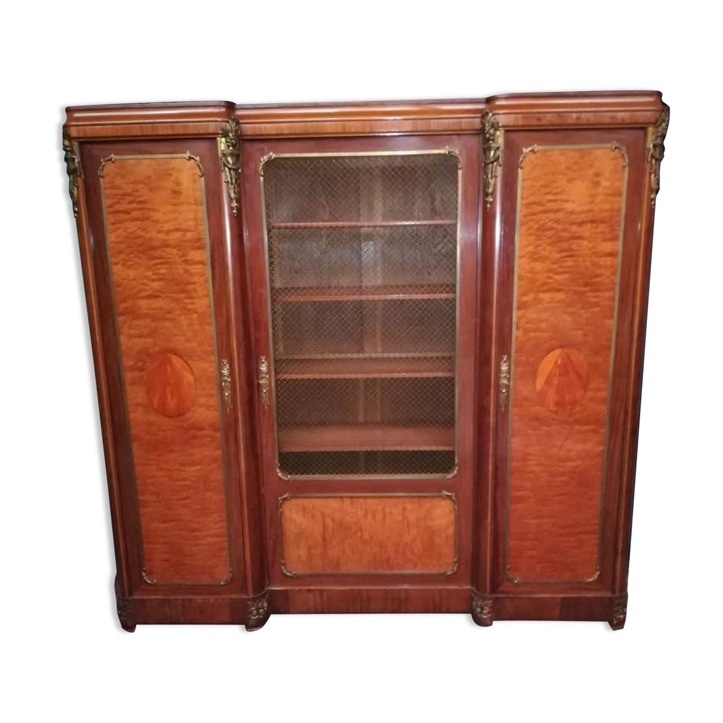 Louis XVI style bookcase in marquetry