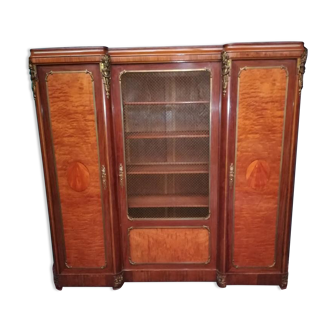 Louis XVI style bookcase in marquetry