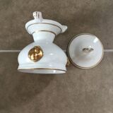Pot couvert en porcelaine blanche