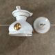 White porcelain covered pot