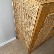 Vintage woven cane buffet